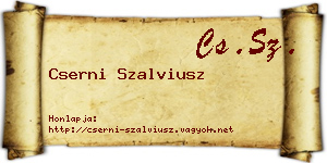 Cserni Szalviusz névjegykártya